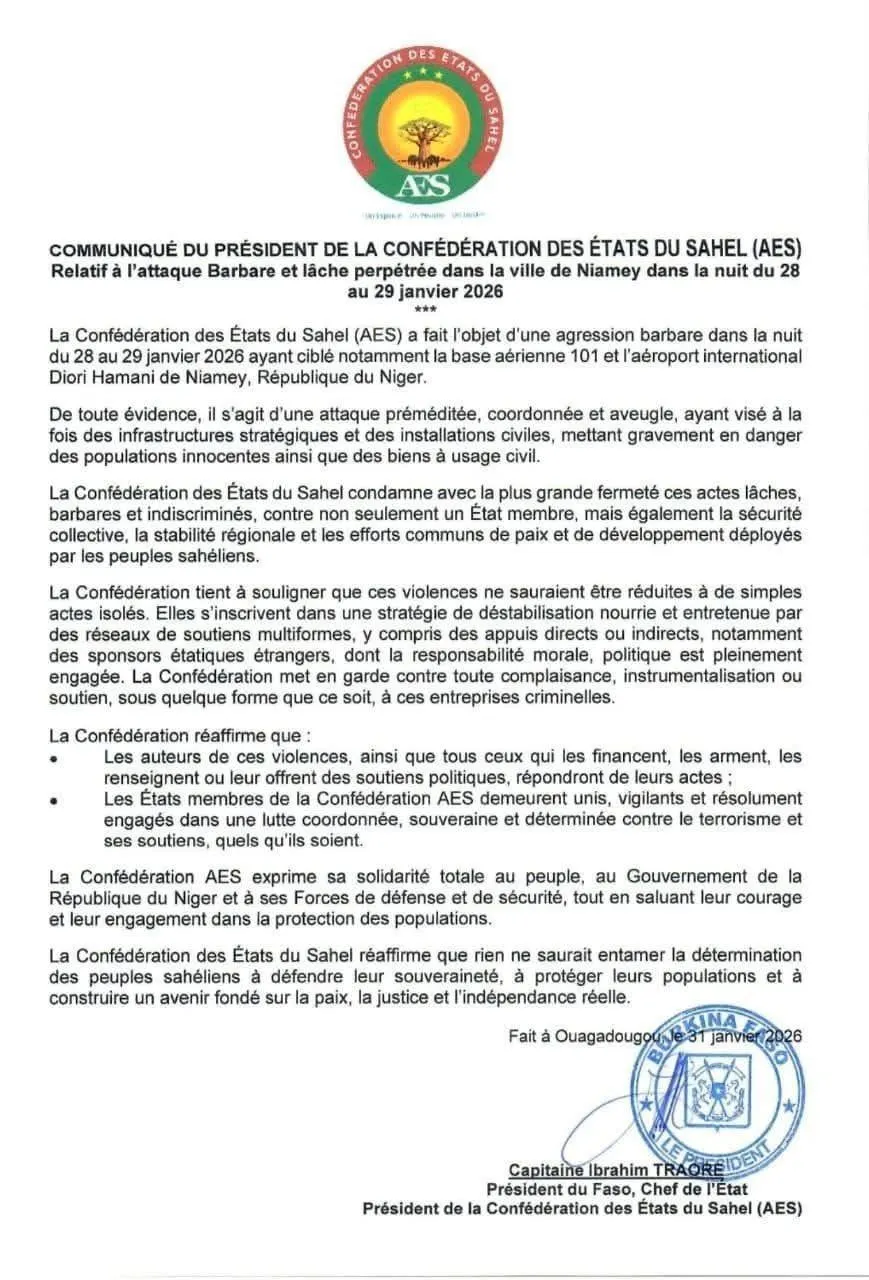 تحالف الساحل: الهجوم على مطار نيامي مدبر ومنسق وليس معزولا