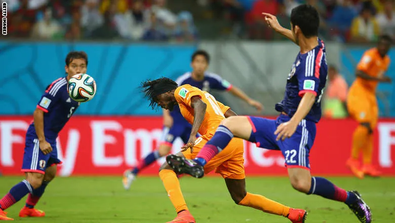 ساحل العاج تقلب الطاولة على اليابان في دقيقتين