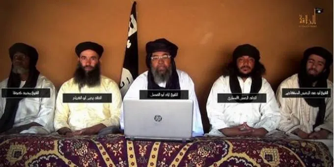 قادة جماعة نصرة الإسلام والمسلمين خلال الإعلان عنها مارس الماضي 