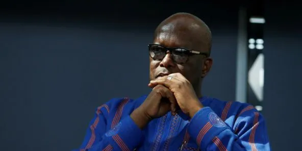 رئيس بوركينافاسو روك مارك اكريستيان كابوري خلال زيارة له لباريس في 13