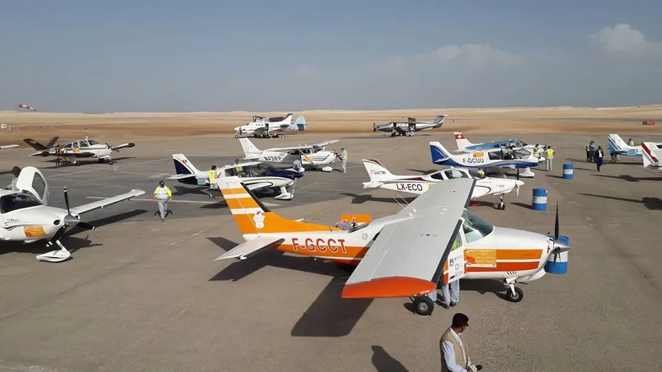 جانب من الطائرات التي حطت على كتن مطار نواذيبو