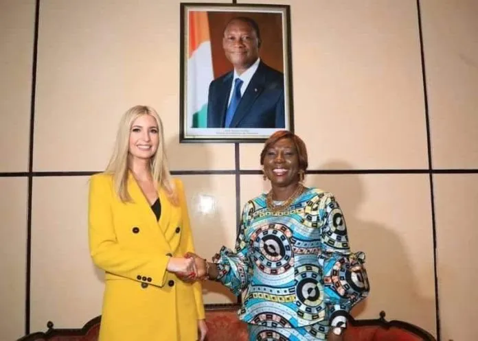 إيفانكا ترمب مع وزيرة التعليم بساحل العاج كانديا كامارا