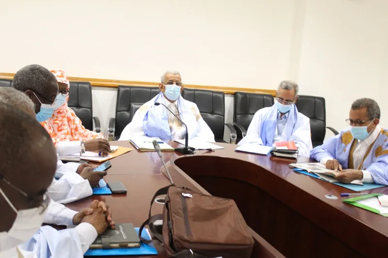 رئيس الحزب الحاكم سيدي محمد ولد الطالب خلال رئاسته لدورة المكتب التن