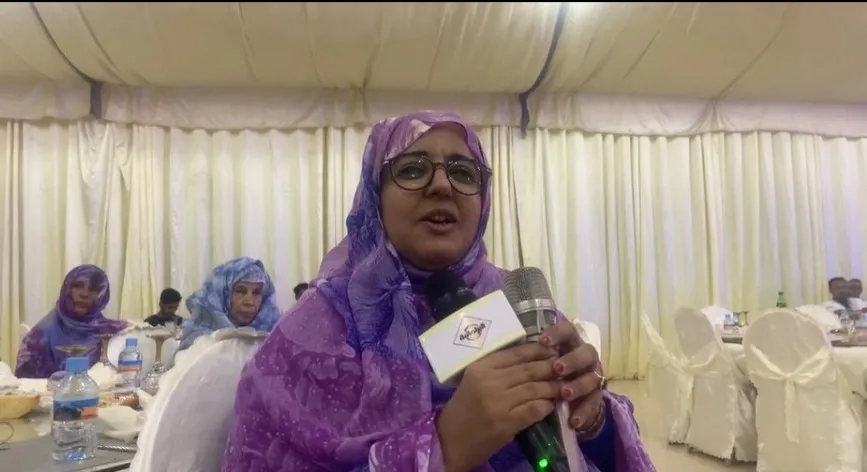 البرلمانية زينب التقي خلال كلمتها في الحفل