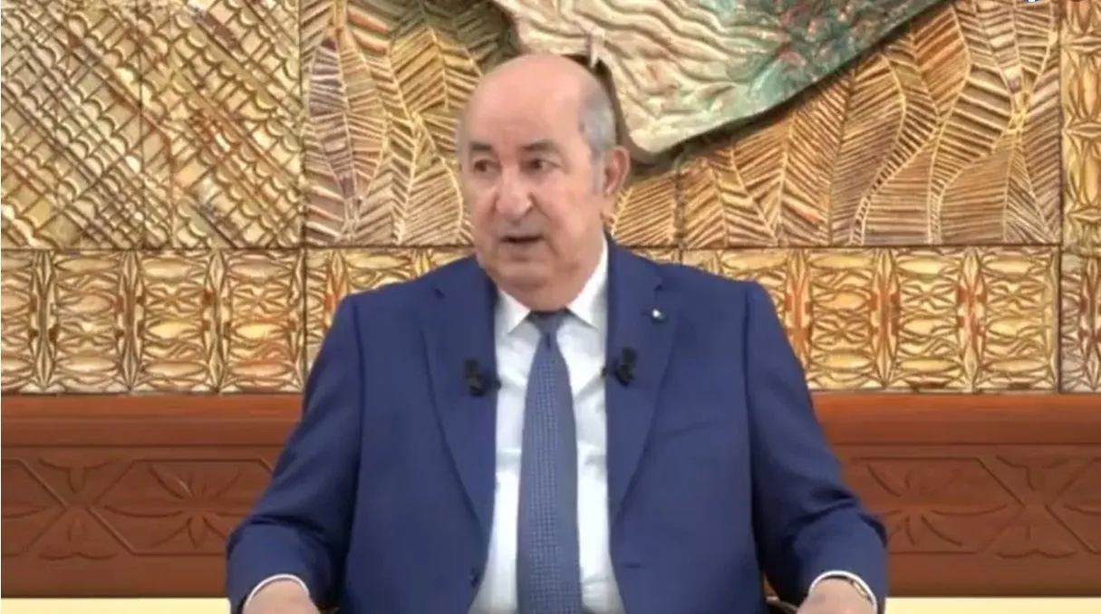 لرئيس الجزائري عبد المجيد تبون خلال لقائه مع الإعلاميين