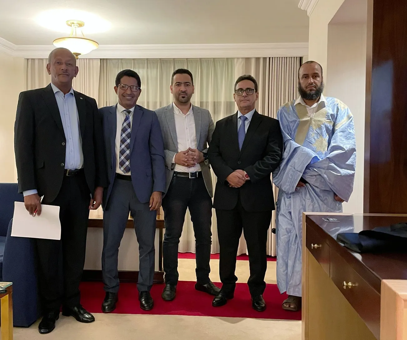 وفد مكتب الجالية خلالل لقائه مع وزير الثقافة 