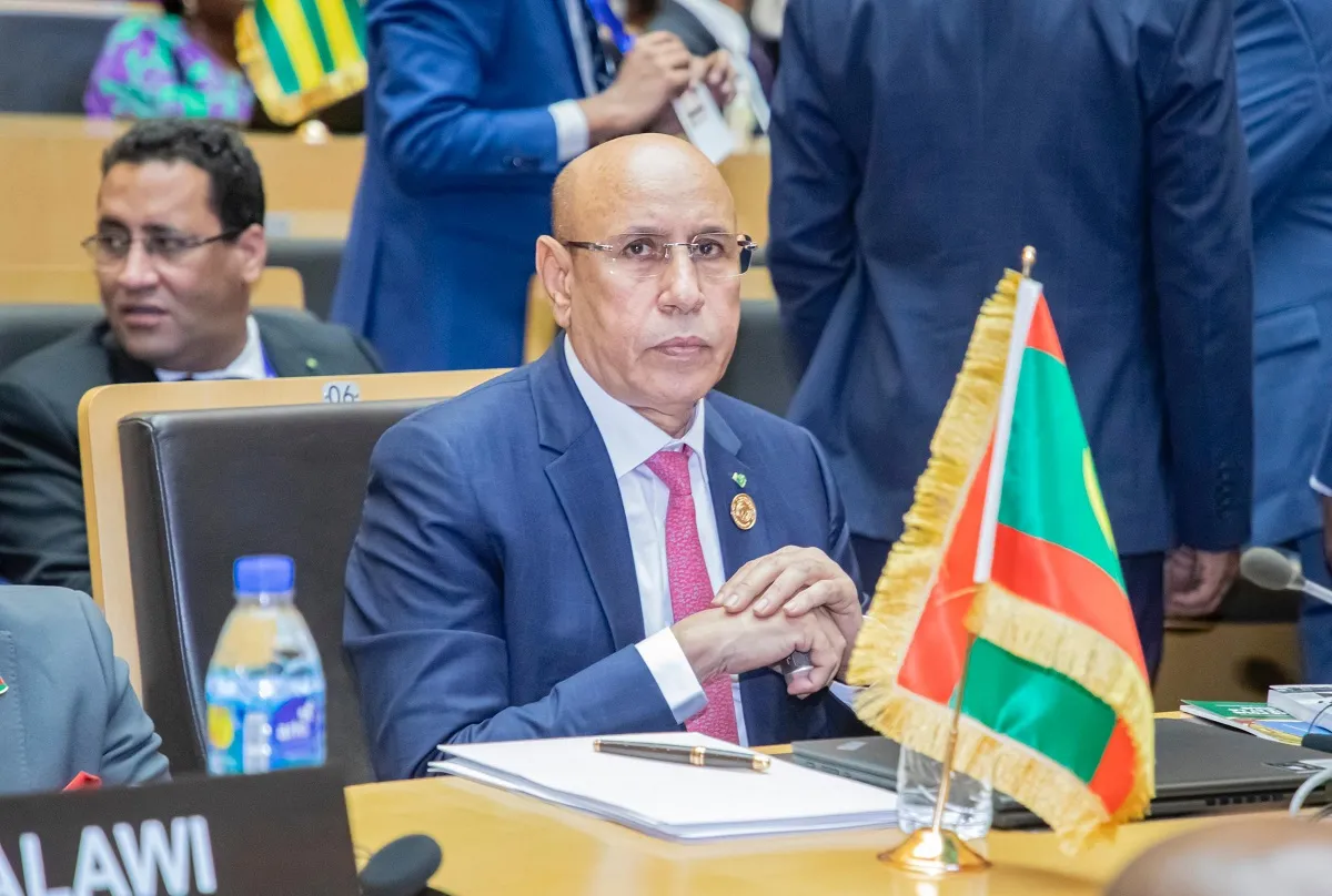 الرئيس محمد ولد الغزواني بعد تسلمه الرئاسة الدورية للاتحاد الإفريقي