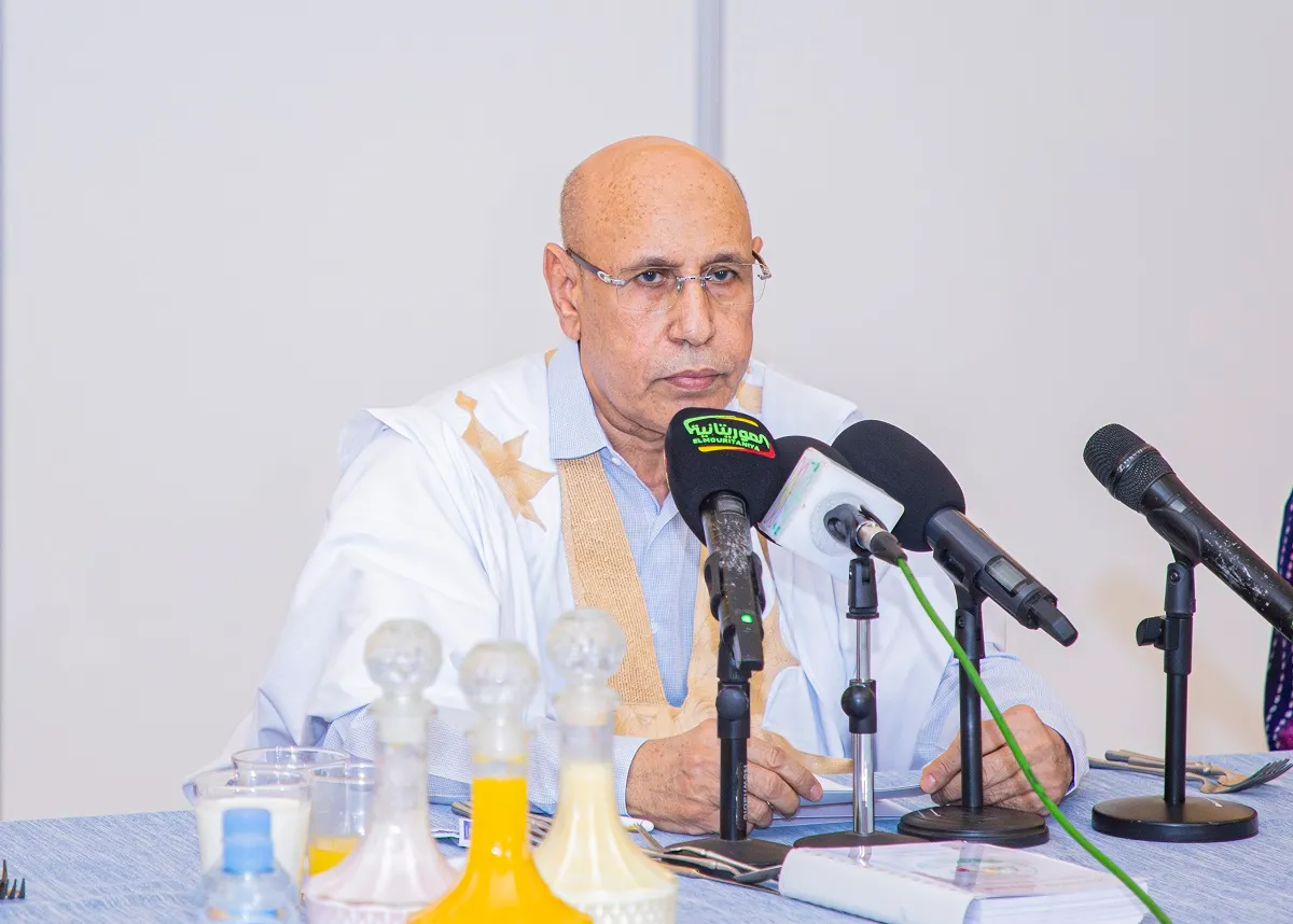 الرئيس محمد ولد الغزواني خلال كلمته في حفل الإفطار الليلة