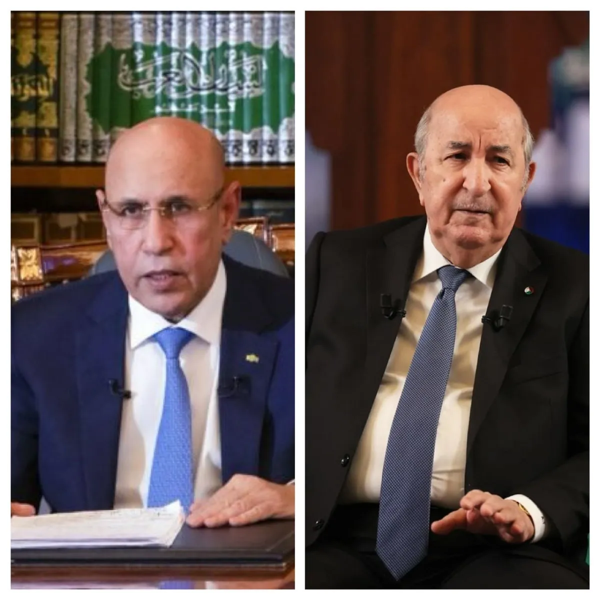 الرئيسان الجزائري عبد المجيد تبون والموريتاني محمد ولد الغزواني