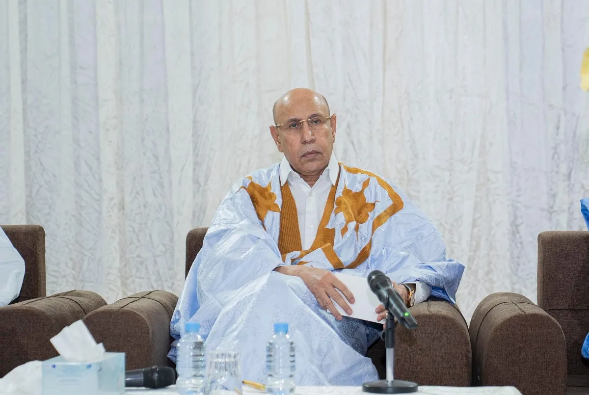 الرئيس محمد ولد الغزواني خلال أحد لقاءاته في جولته بالحوض الشرقي