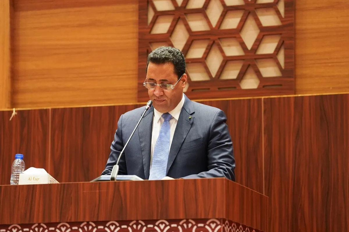 الوزير الأول المختار ولد اجاي خلال حديثه أمام النواب اليوم